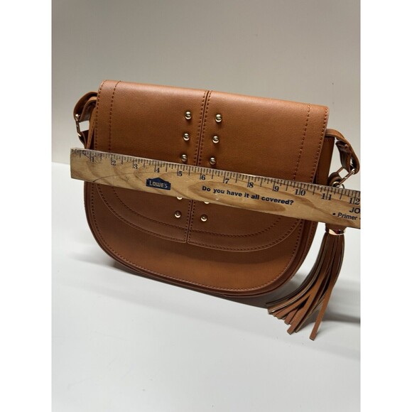 Brown Faux leather crossbody bag for women - Picture 8 of 9